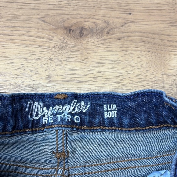 Youth Boys Wrangler Retro Slim Boot Dark Blue Jeans Size 8 Slim - Picture 2 of 10